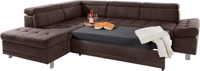 sit&more Ecksofa "Pablo L-Form", wahlweise mit Bettfunktion und Bettkasten günstig online kaufen