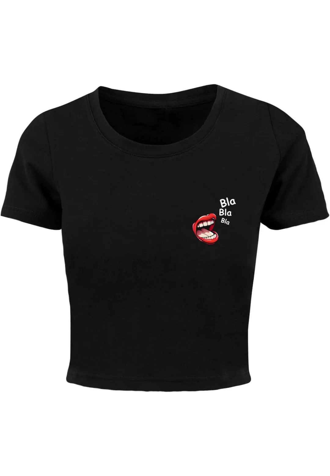 Merchcode T-Shirt "Merchcode Damen Ladies Bla Bla Bla Comic Cropped Tee" günstig online kaufen