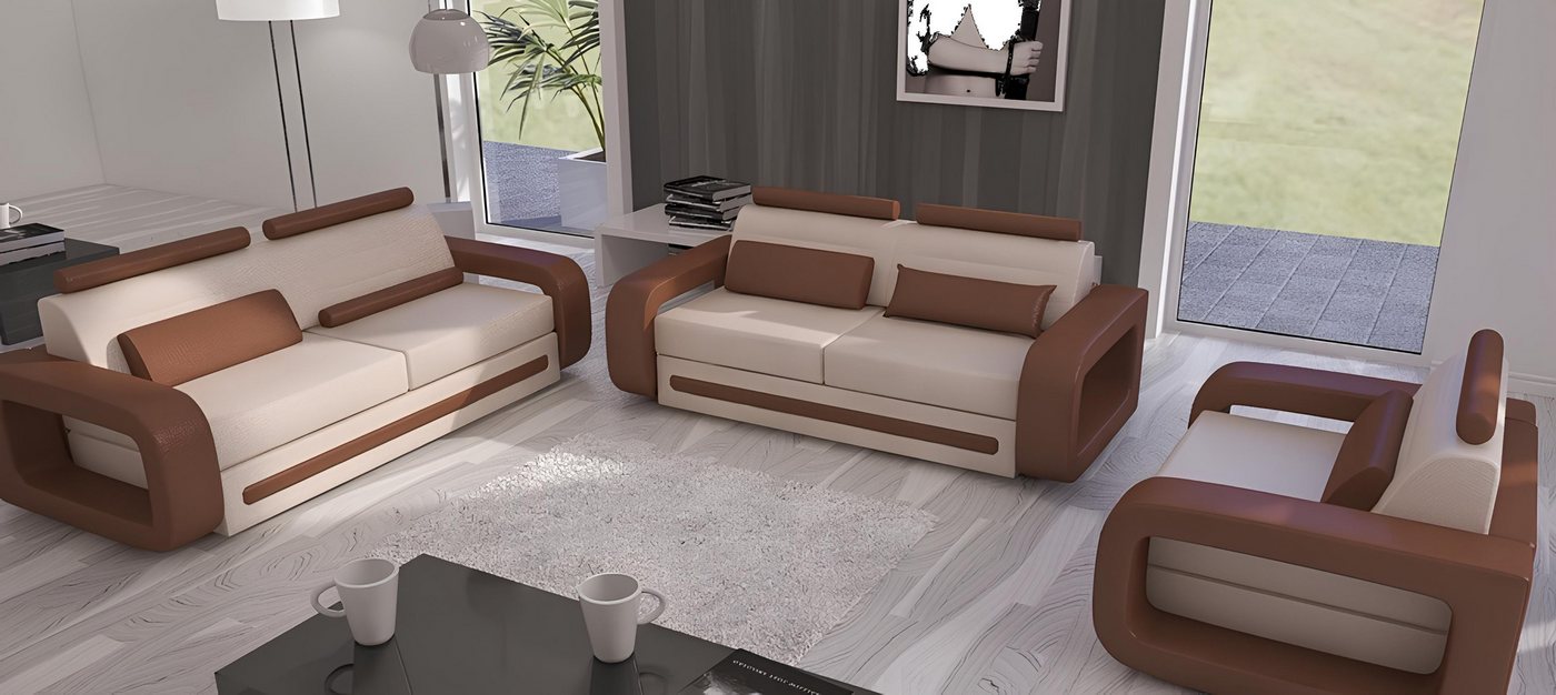 Xlmoebel Sofa Neue Garnitur Davos mit 3-Sitzer, 2-Sitzer und Einzelsessel a günstig online kaufen