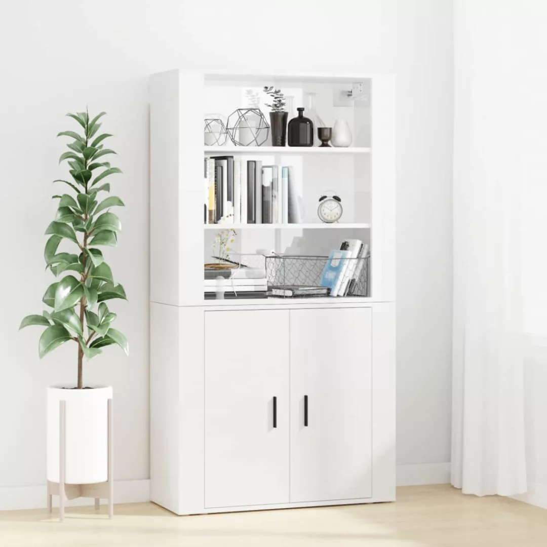 Vidaxl Highboard Hochglanz-weiß Holzwerkstoff günstig online kaufen