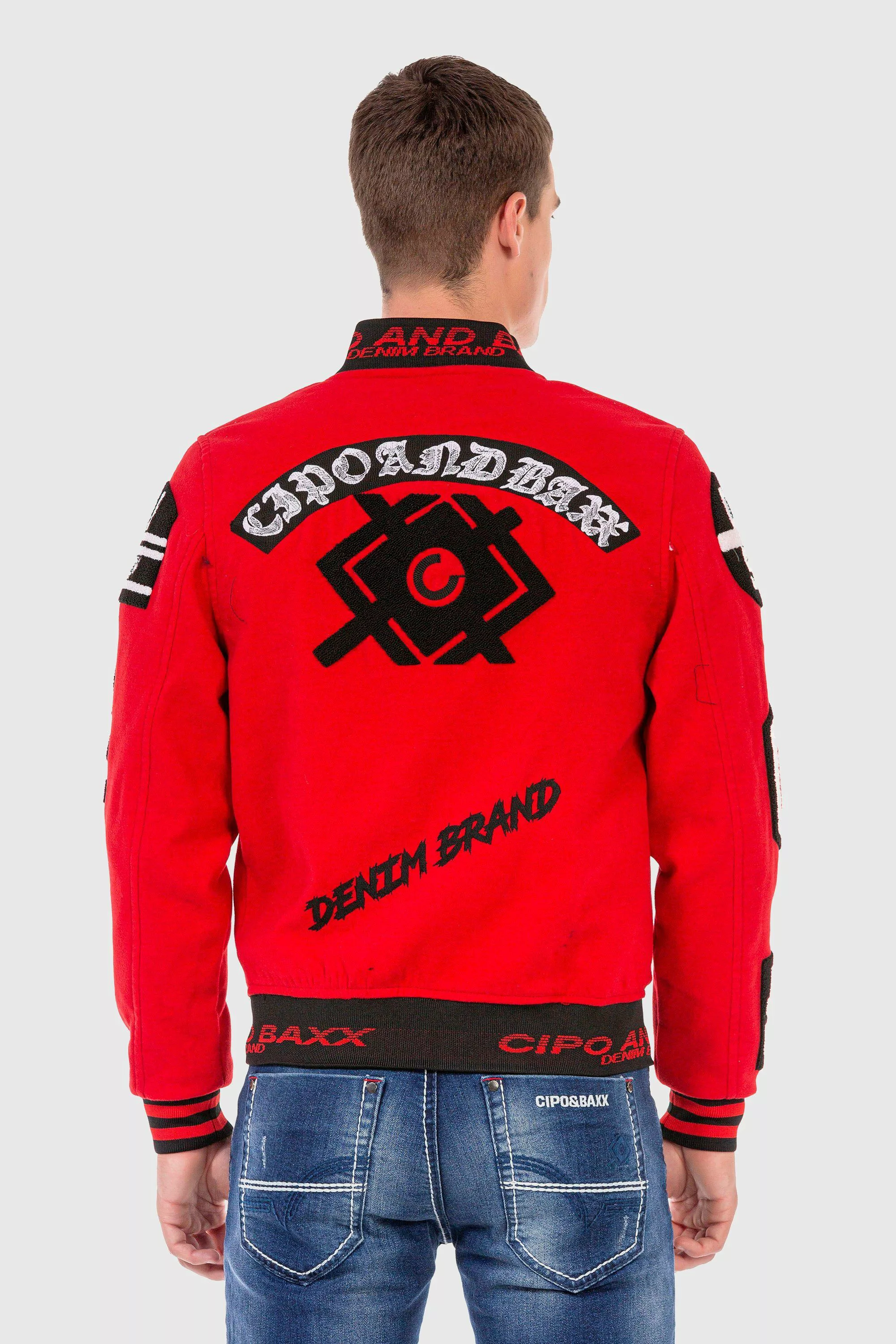 Cipo & Baxx Outdoorjacke "Jacke", ohne Kapuze, mit coolen Stickereien günstig online kaufen