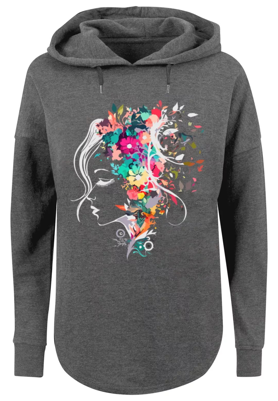 F4NT4STIC Kapuzenpullover "Silhouette Bunte Blumen" günstig online kaufen