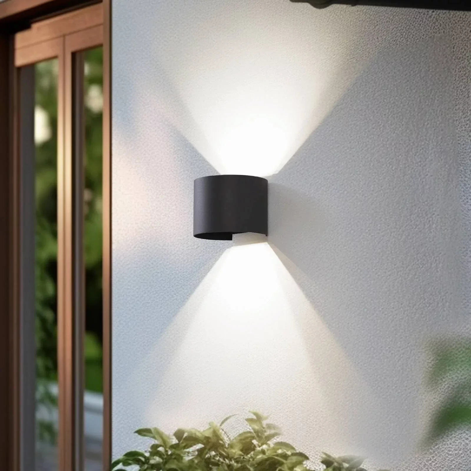 Lindby Smart LED-Außenwandlampe Dara grau rund CCT RGB Tuya günstig online kaufen