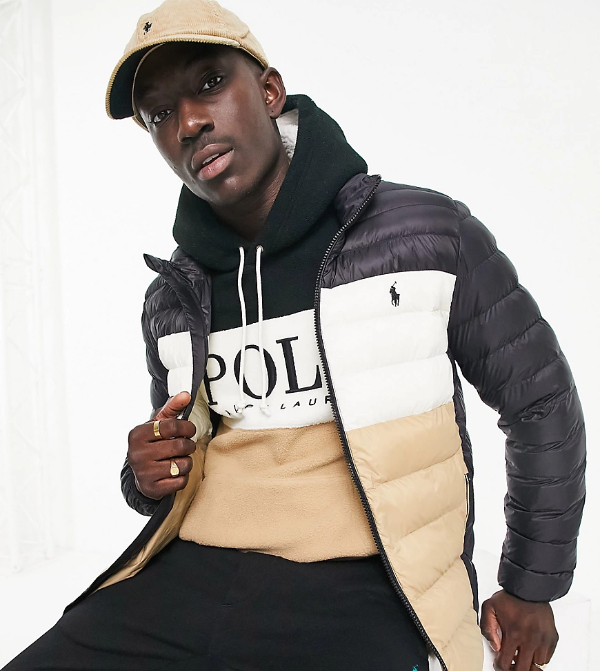 Polo Ralph Lauren x ASOS – Exclusive Collab – Daunenjacke im Farblockdesign günstig online kaufen
