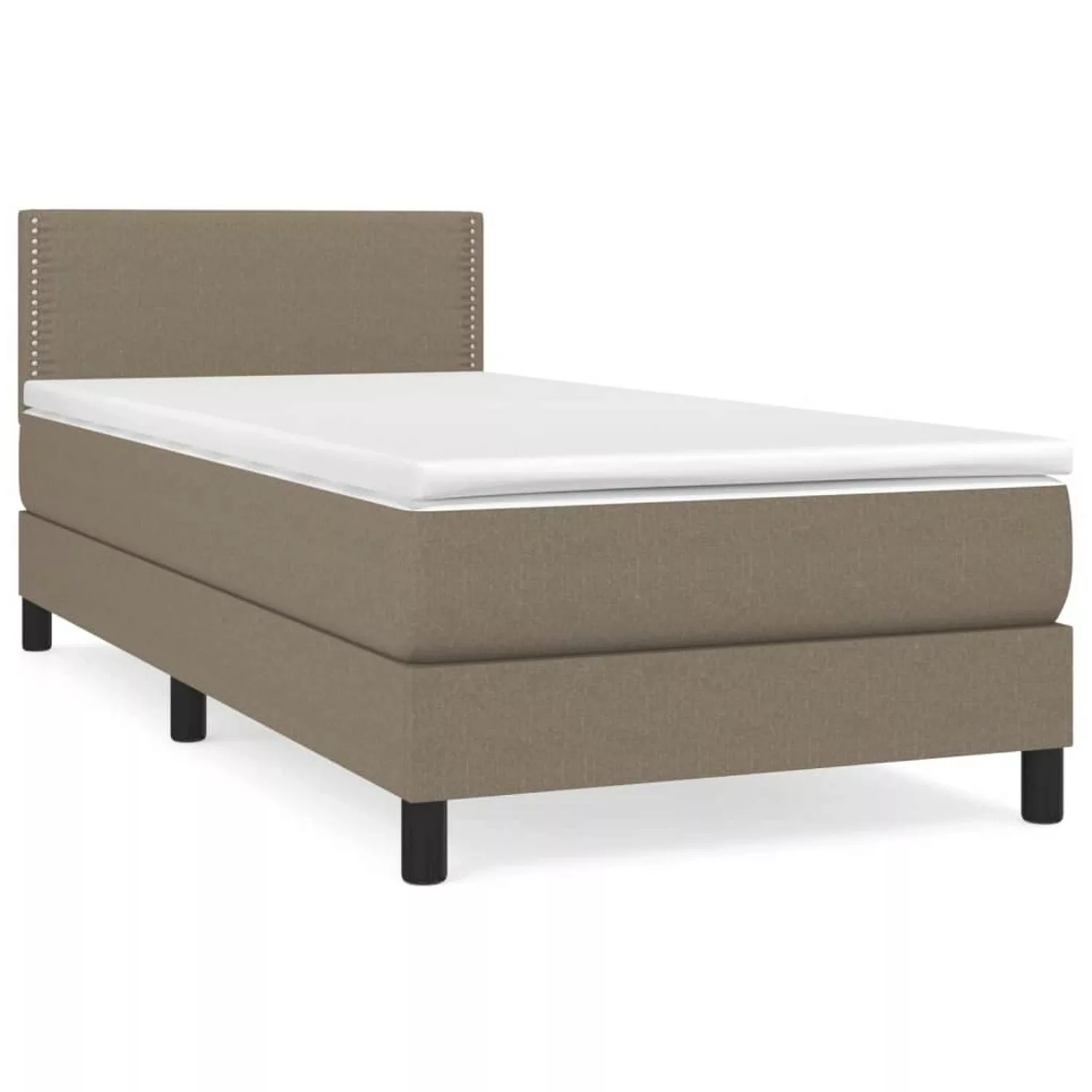 vidaXL Boxspringbett mit Matratze Taupe 90x190 cm Stoff1467536 günstig online kaufen