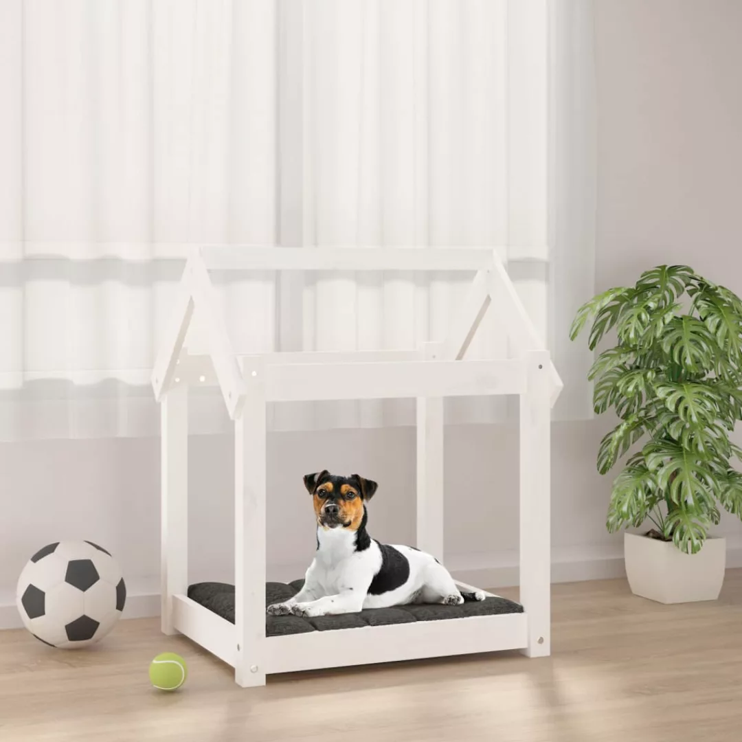 Vidaxl Hundebett Weiß 61x50x70 Cm Massivholz Kiefer günstig online kaufen