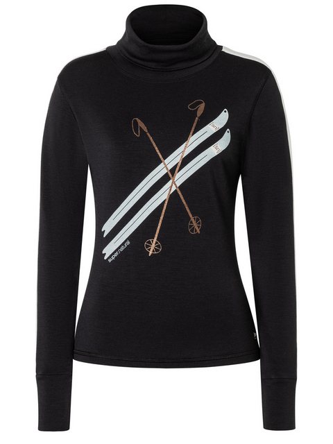 SUPER.NATURAL Sweatshirt für Damen, Merino KRYSSEDE SKI ROLL NECK mit Ski M günstig online kaufen