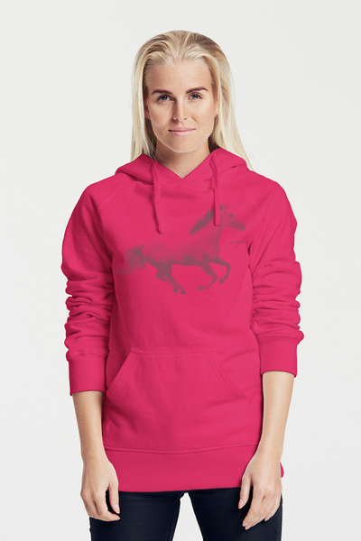 Bio-damen-kapuzensweater Horsepower günstig online kaufen