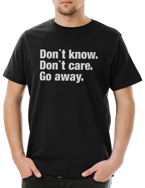 Urban Backwoods Print-Shirt Don't Know Don't Care Go Away Herren T-Shirt Pe günstig online kaufen