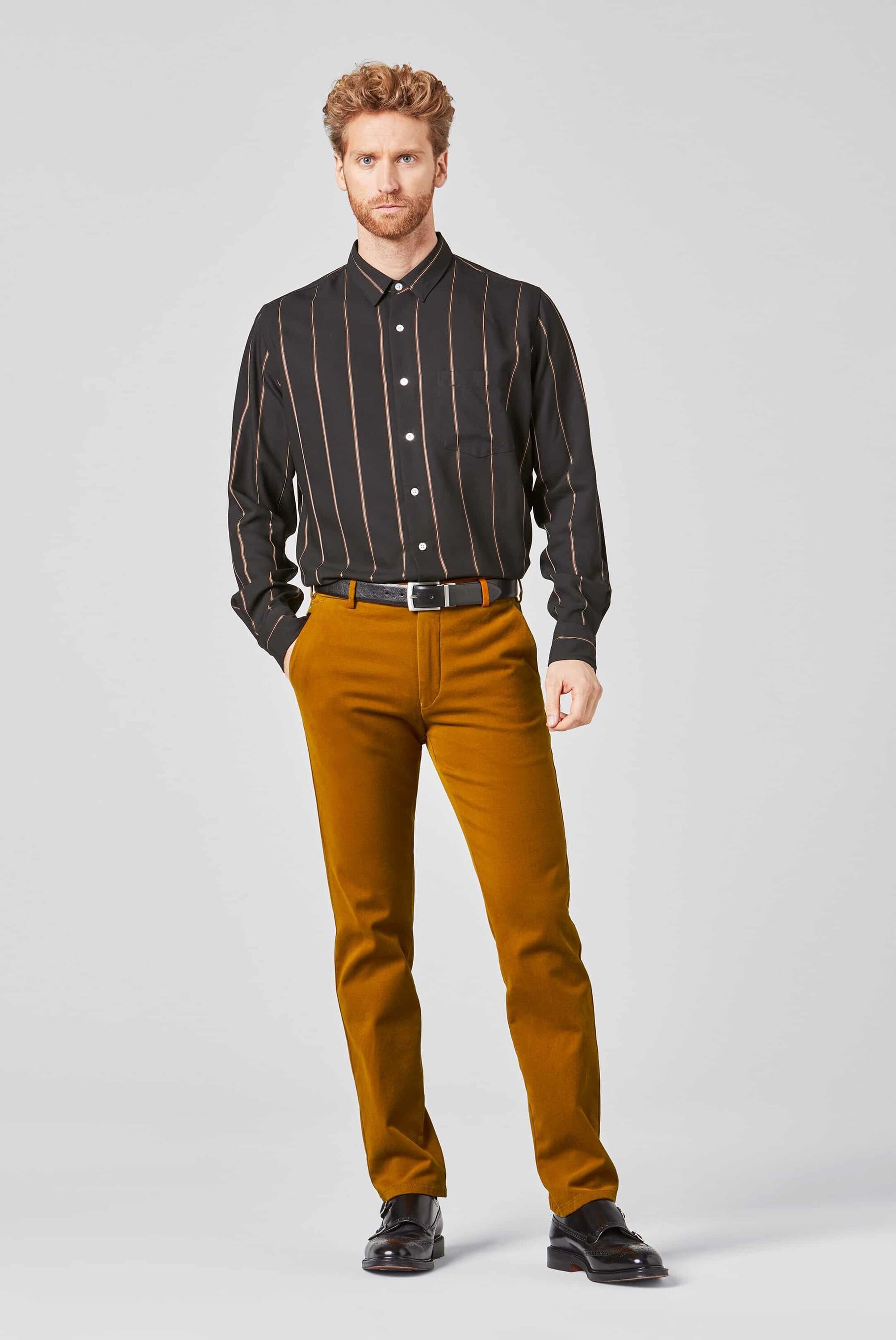 MEYER Chinos "Bonn", Super-Stretch Winter Twill günstig online kaufen