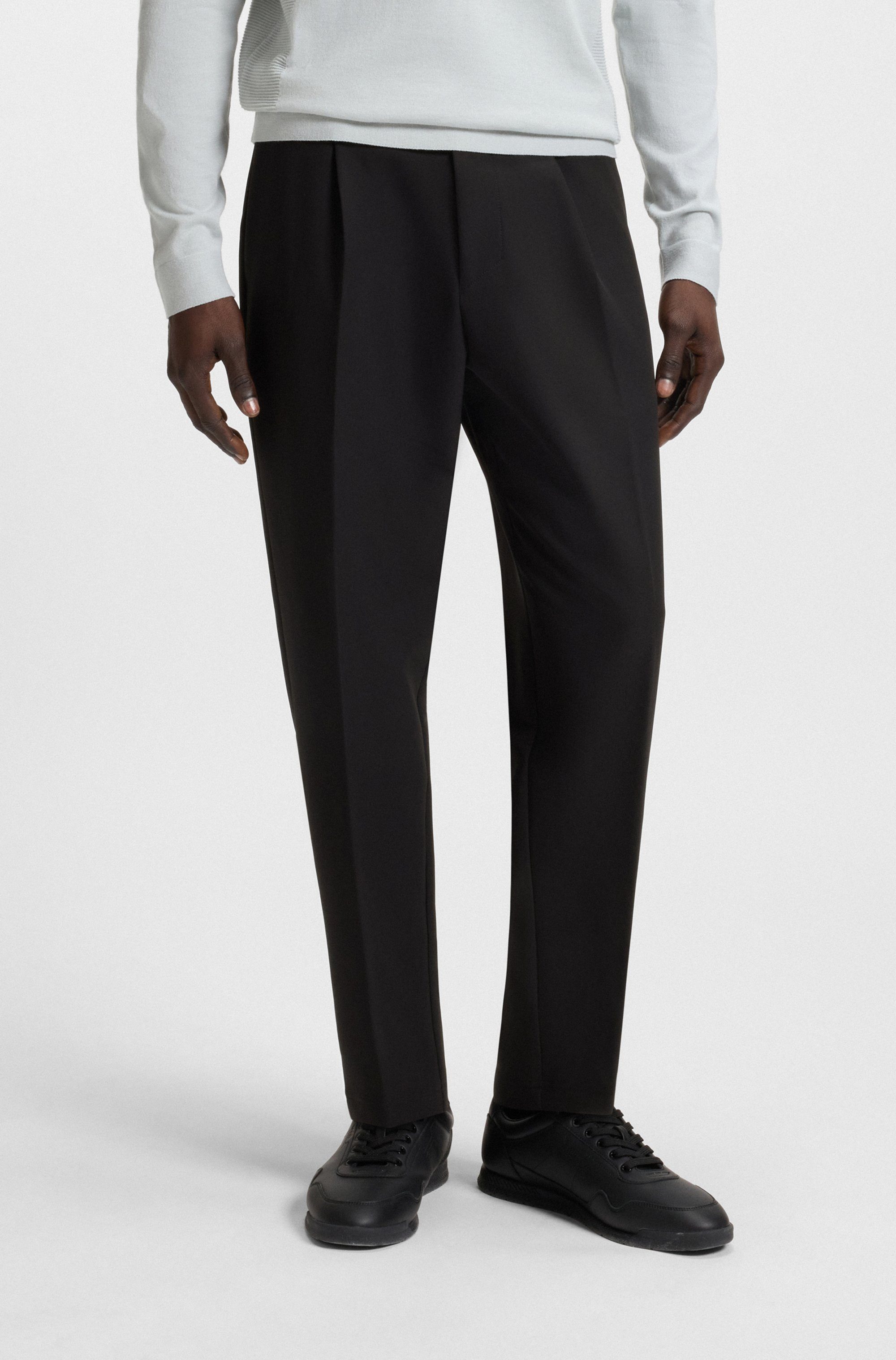 BOSS GREEN Webhose "T Convert-Pleat", mit Zugbund und Markenlabel günstig online kaufen