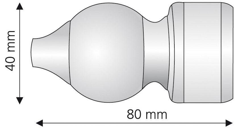 Liedeco Gardinenstangen-Endstück, Gardinen, (Set, 2-St), für günstig online kaufen