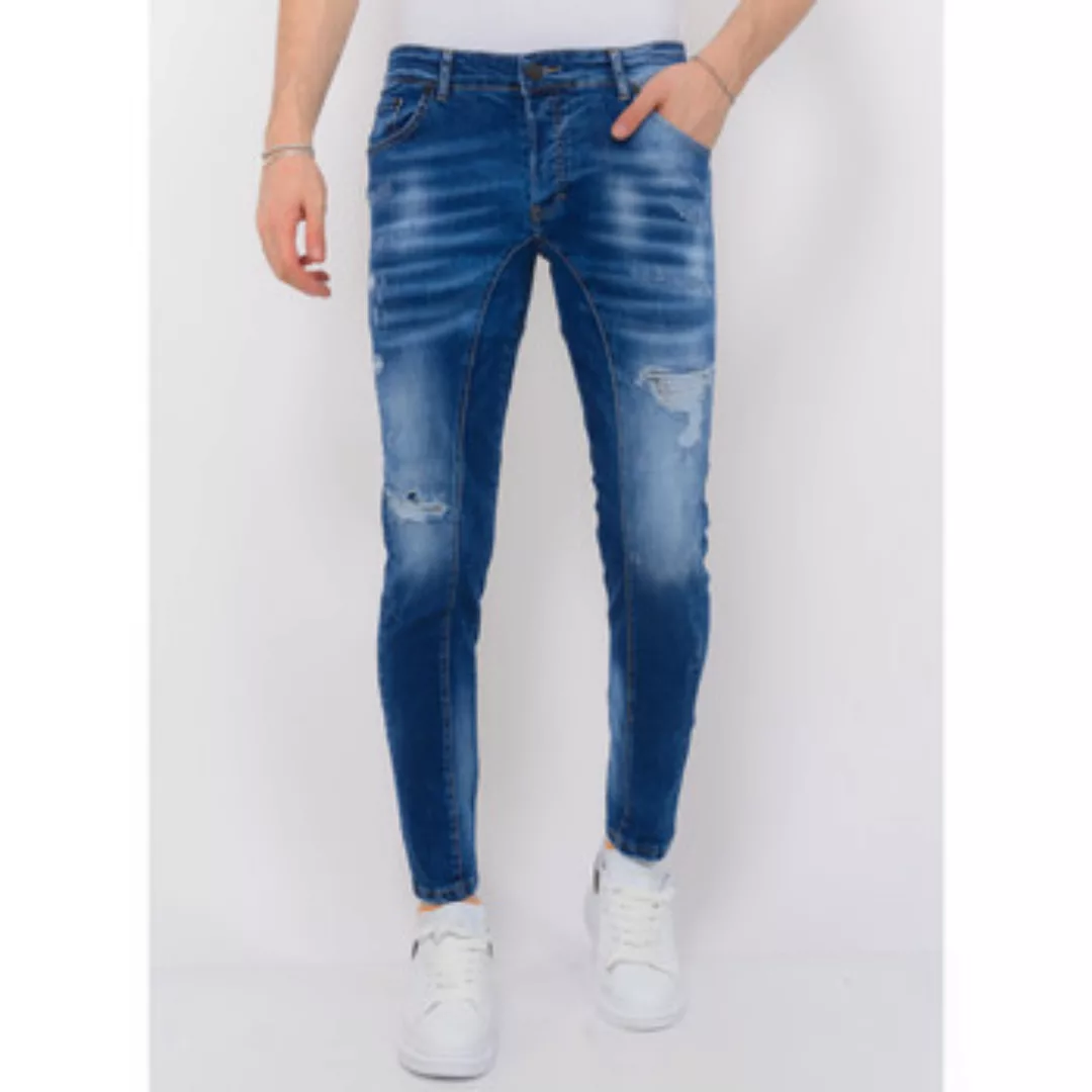 Local Fanatic  Slim Fit Jeans Distressed Ripped Jeans Slim günstig online kaufen