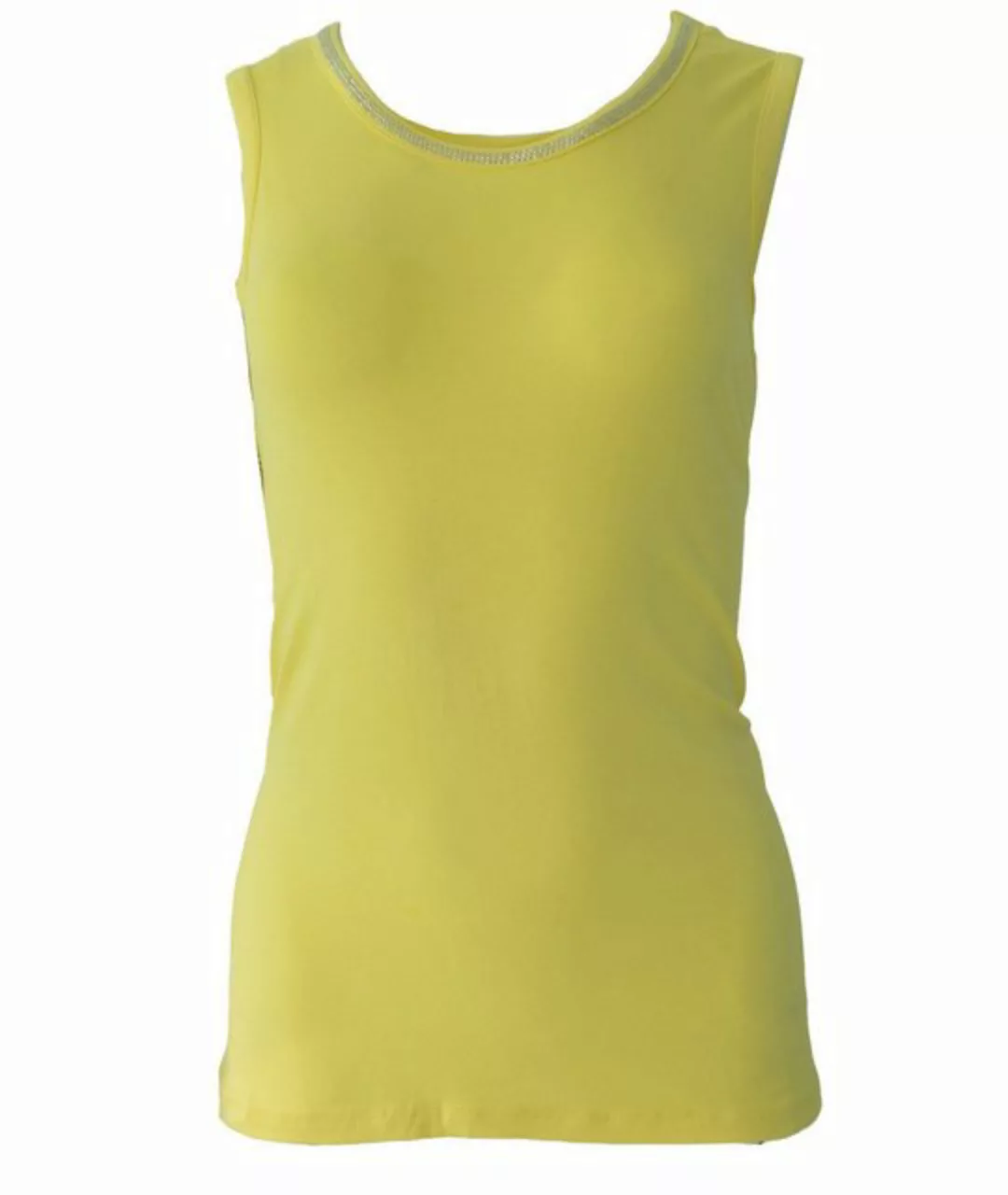 Passioni Tanktop Basic Top mit Glitzerrand und Rundhalsausschnitt günstig online kaufen