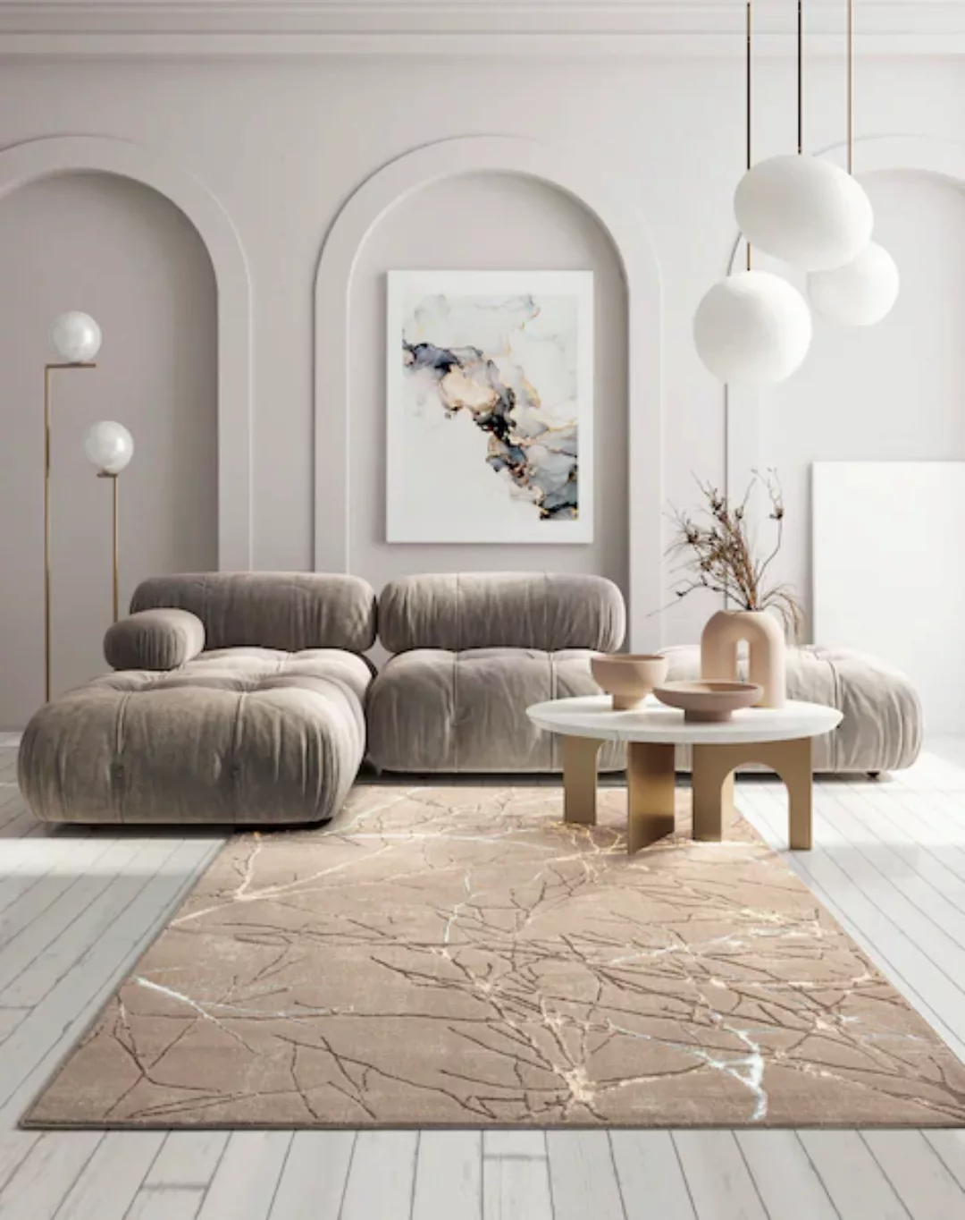 merinos Teppich »Creation 50055«, rechteckig, elegant, glänzend, Kurzflor, günstig online kaufen