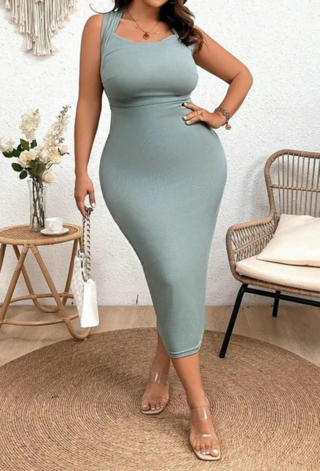 LOVGCCN Strandkleid Neckholder, offener Rücken, tiefer V-Ausschnitt, sexy S günstig online kaufen