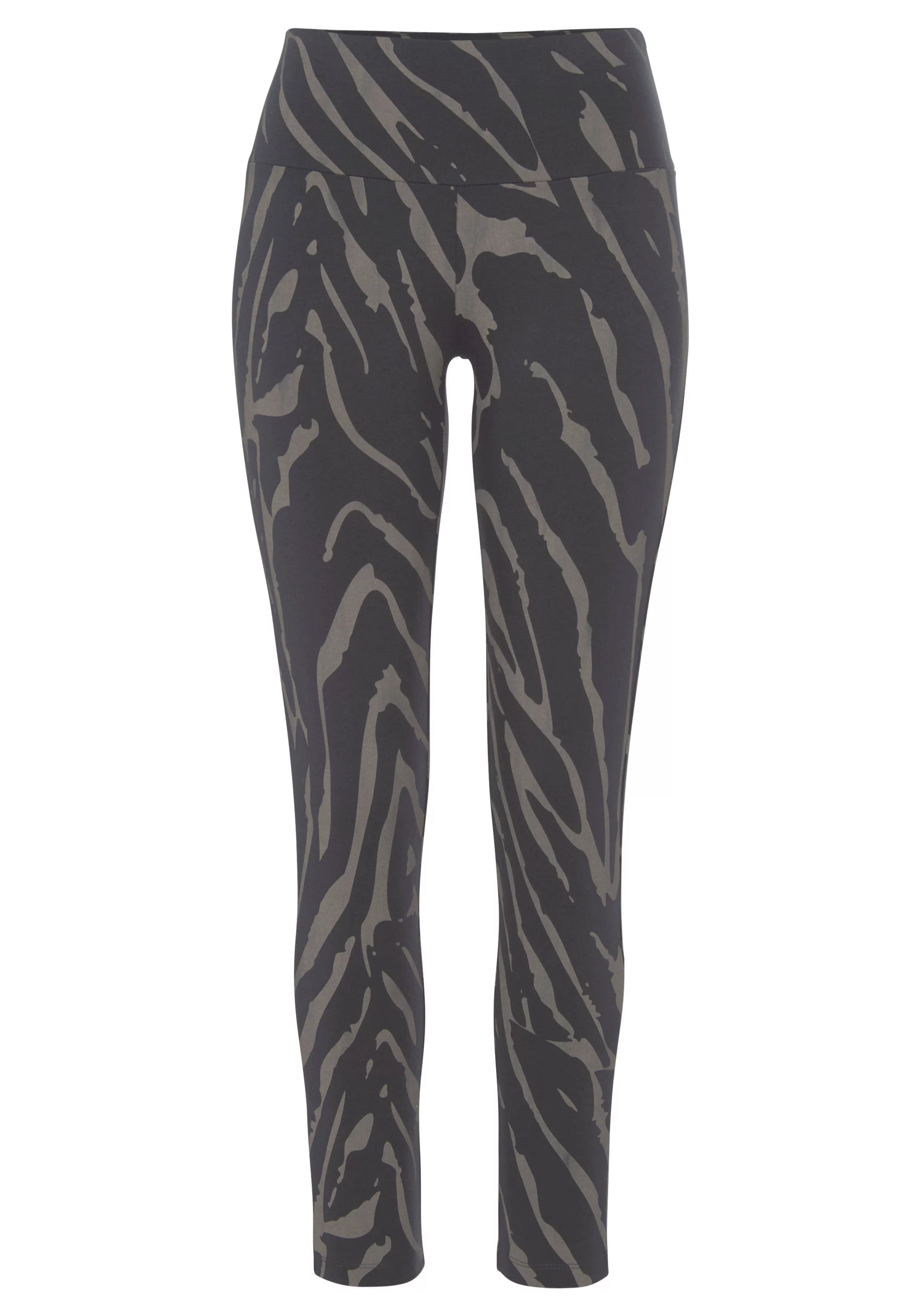 LASCANA Leggings -Loungehose mit Zebramuster und breitem Bund, Loungewear günstig online kaufen