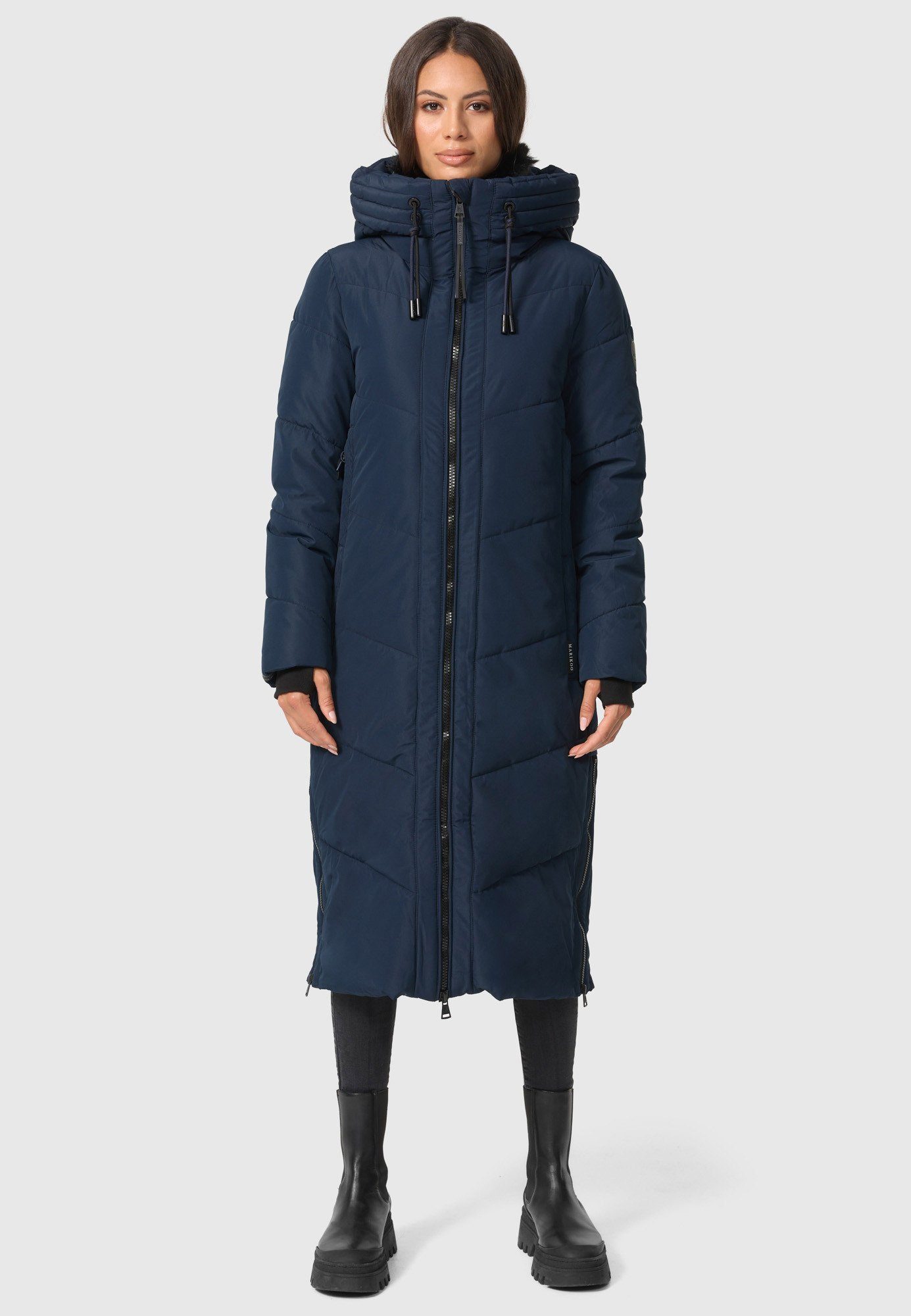 Marikoo Winterjacke "Nadaree XVI", Stepp Mantel mit großer Kapuze günstig online kaufen