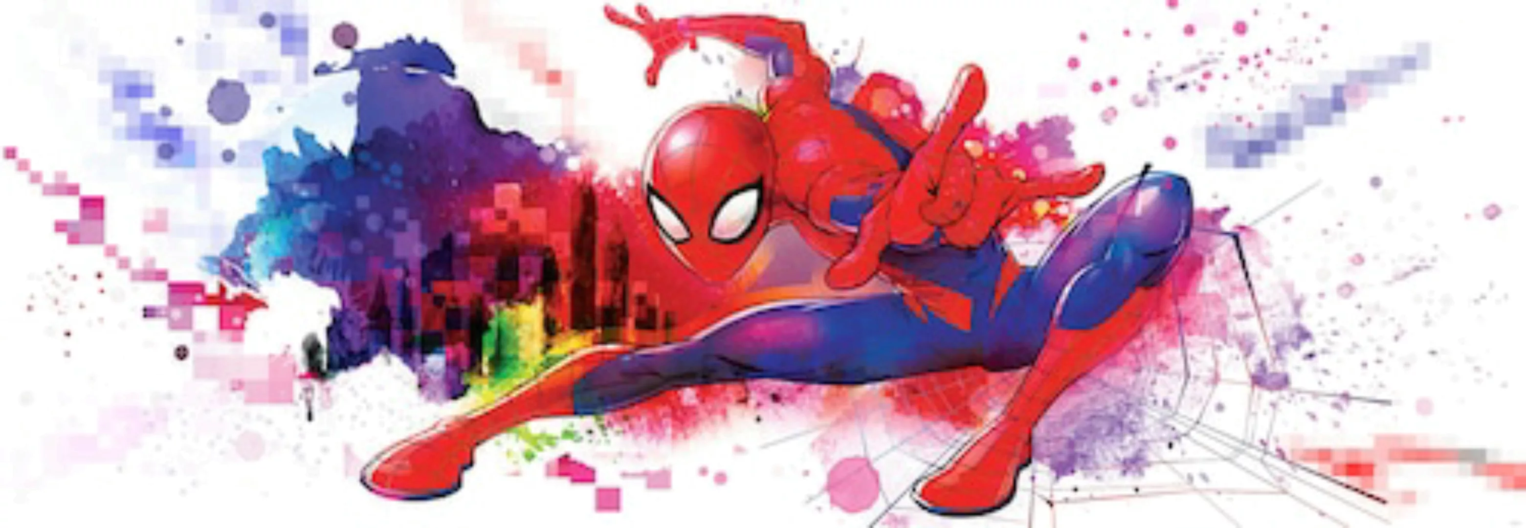 Komar Fototapete Spider-Man Graffiti Art 4-4123 multicolor B/H: ca. 368x127 günstig online kaufen