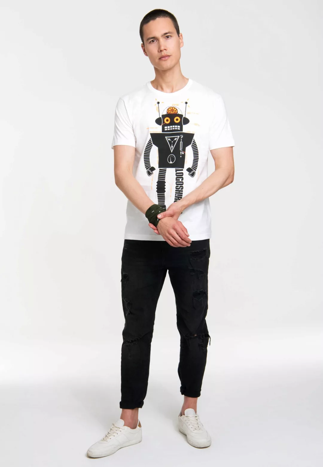 LOGOSHIRT T-Shirt "Roboter Logoshirt Logo", mit Roboter-Print günstig online kaufen