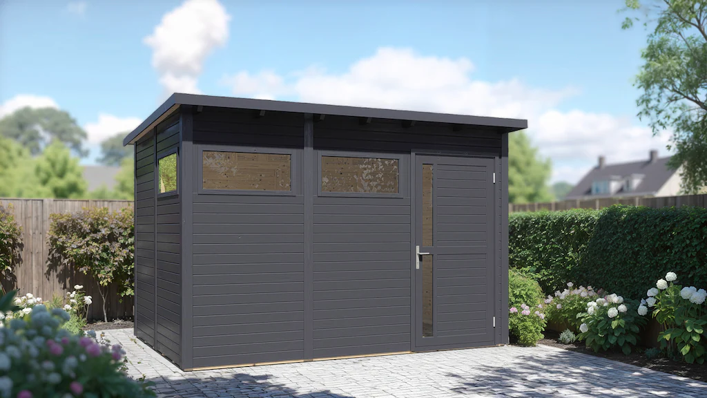 BERTILO Gartenhaus "Pentus 3 anthrazit" günstig online kaufen