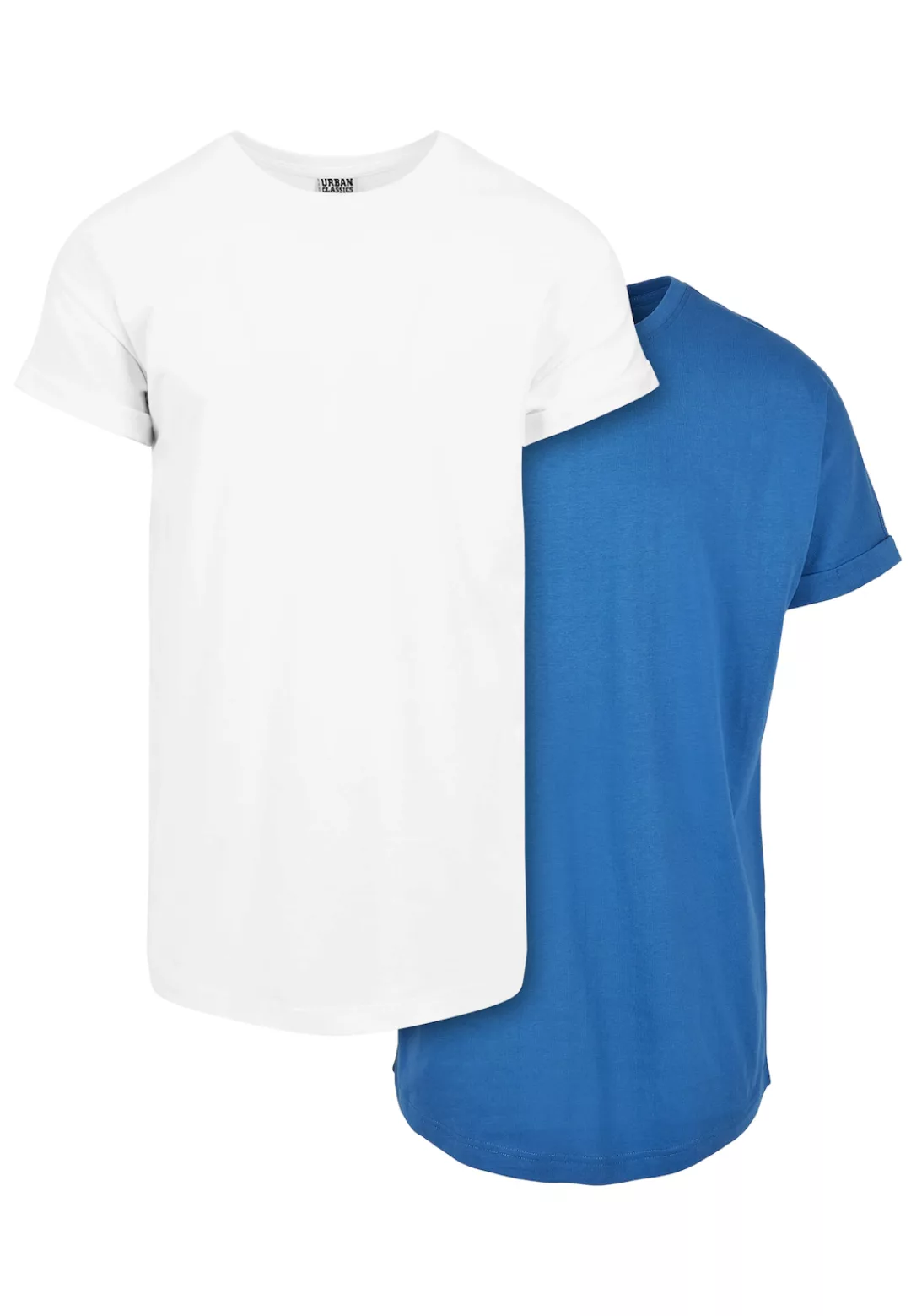 URBAN CLASSICS Kurzarmshirt "Urban Classics Herren Pre-Pack Long Shaped Tur günstig online kaufen