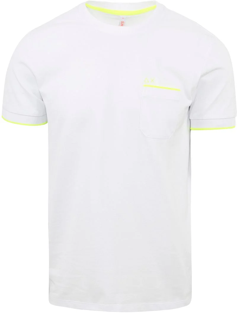 Sun68 T-Shirt Neon Stripe Weiß - Größe XXL günstig online kaufen