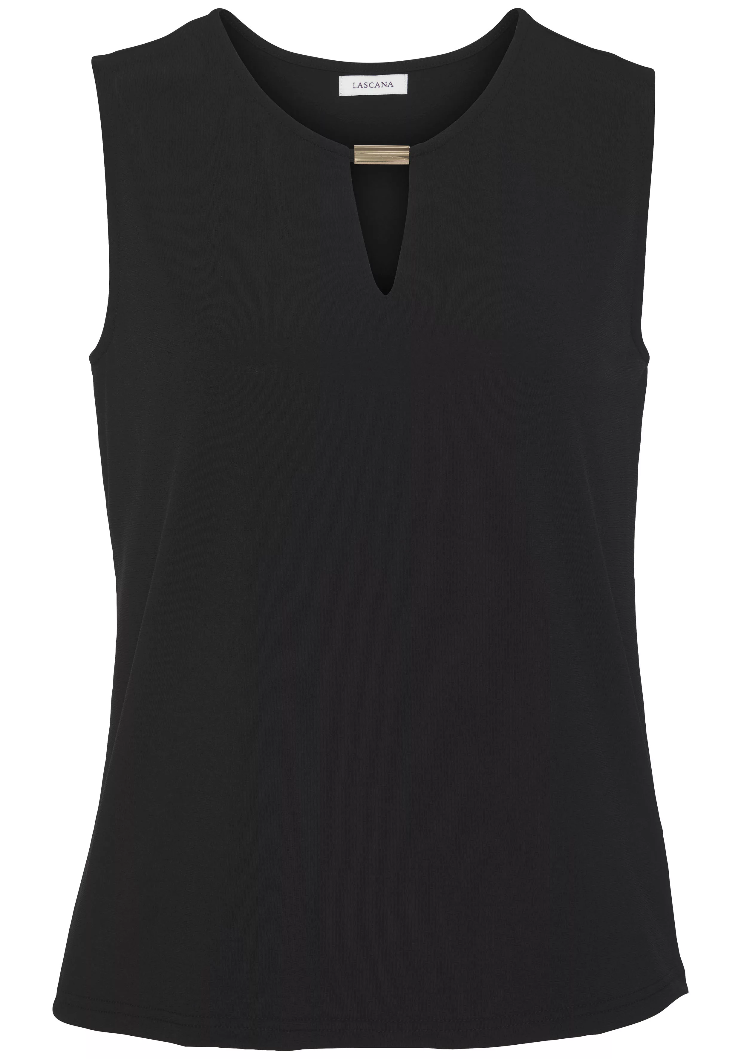 LASCANA Tanktop aus glatter Jerseyqualität mit Cut-out, elegantes Sommertop günstig online kaufen