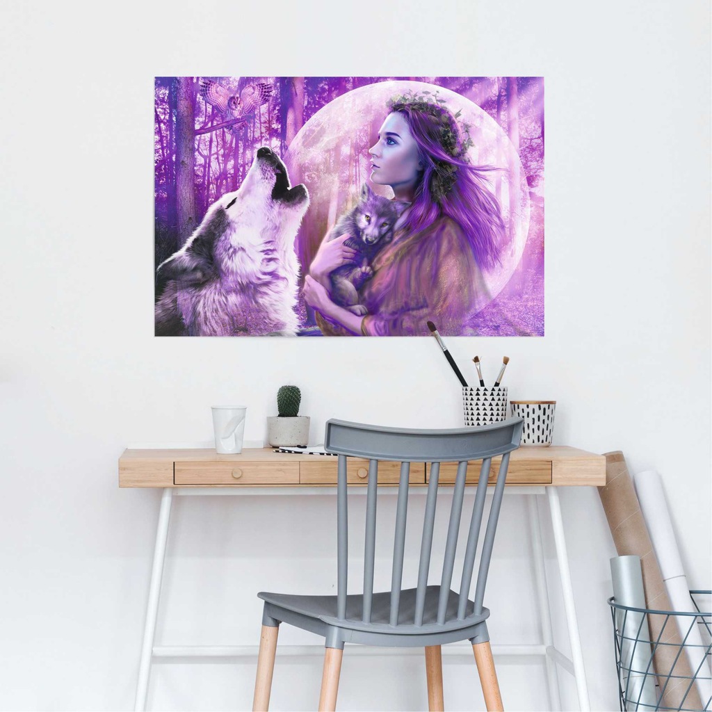 Reinders Poster "Vollmond Wölfe", (1 St.) günstig online kaufen
