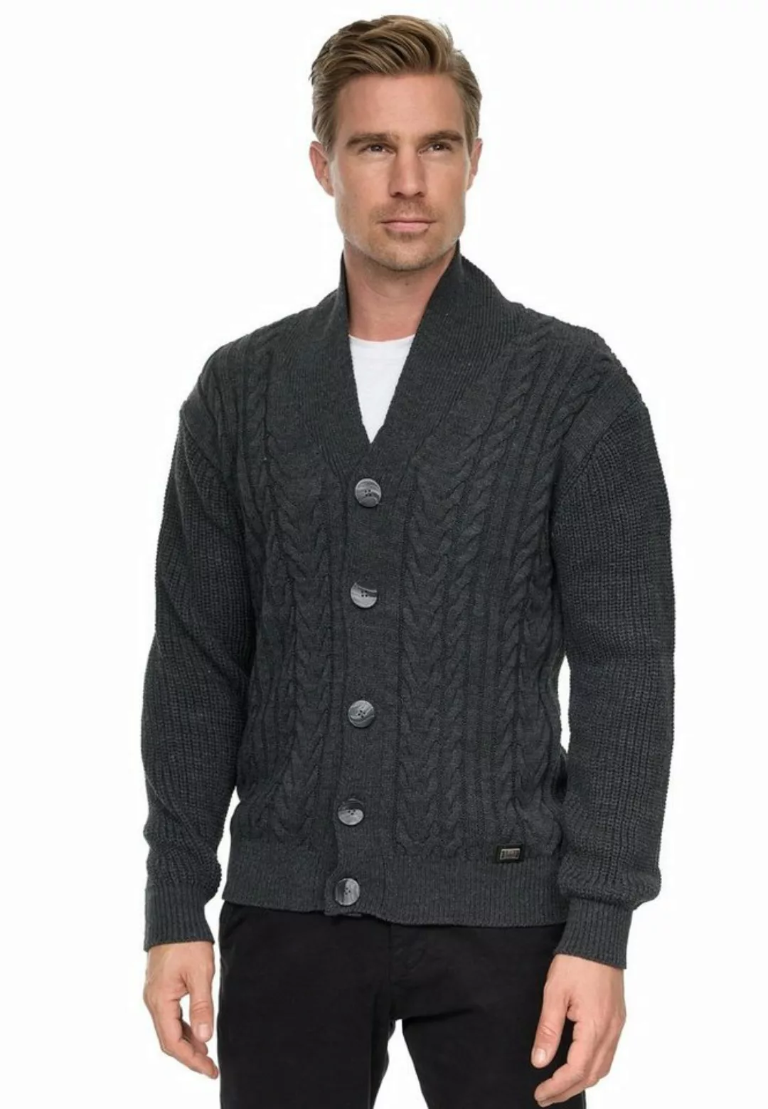 Rusty Neal Strickjacke Rusty Neal Knitwear mit durchgehender Knopfleiste günstig online kaufen