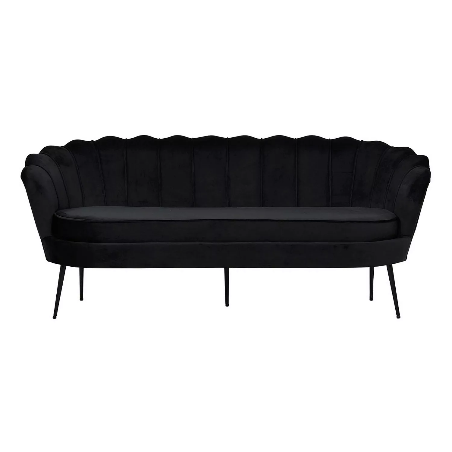 ebuy24 Sofa Nice Sofa 3 Personen velour schwarz. günstig online kaufen