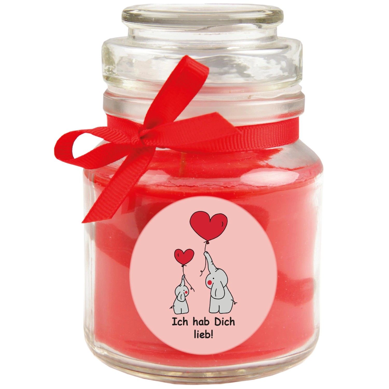 HS Candle Duftkerze & Glas Comic Rose Rot günstig online kaufen