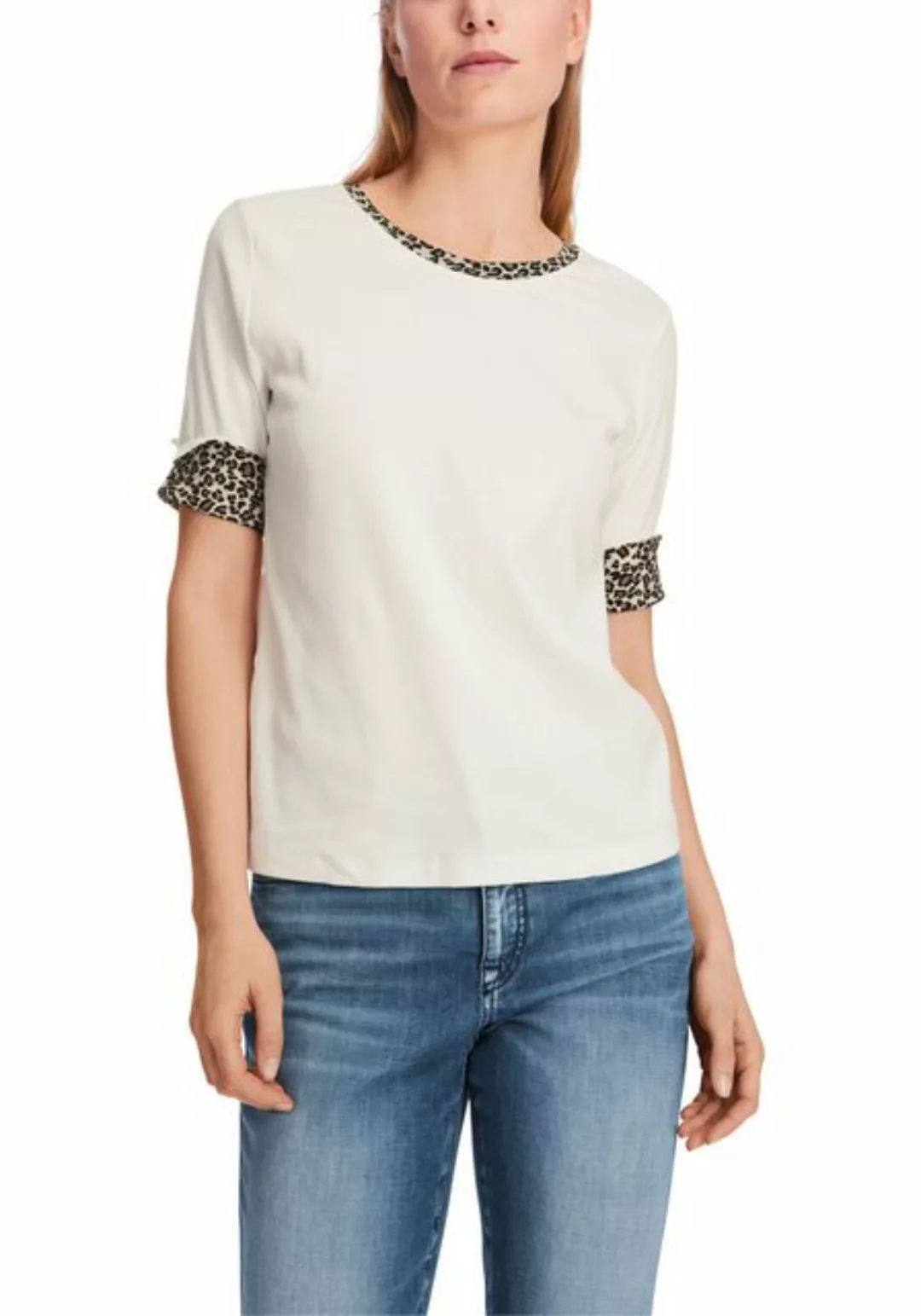 Marc Cain T-Shirt Patch it Up Premium Damenmode mit Details in Leo-Print günstig online kaufen