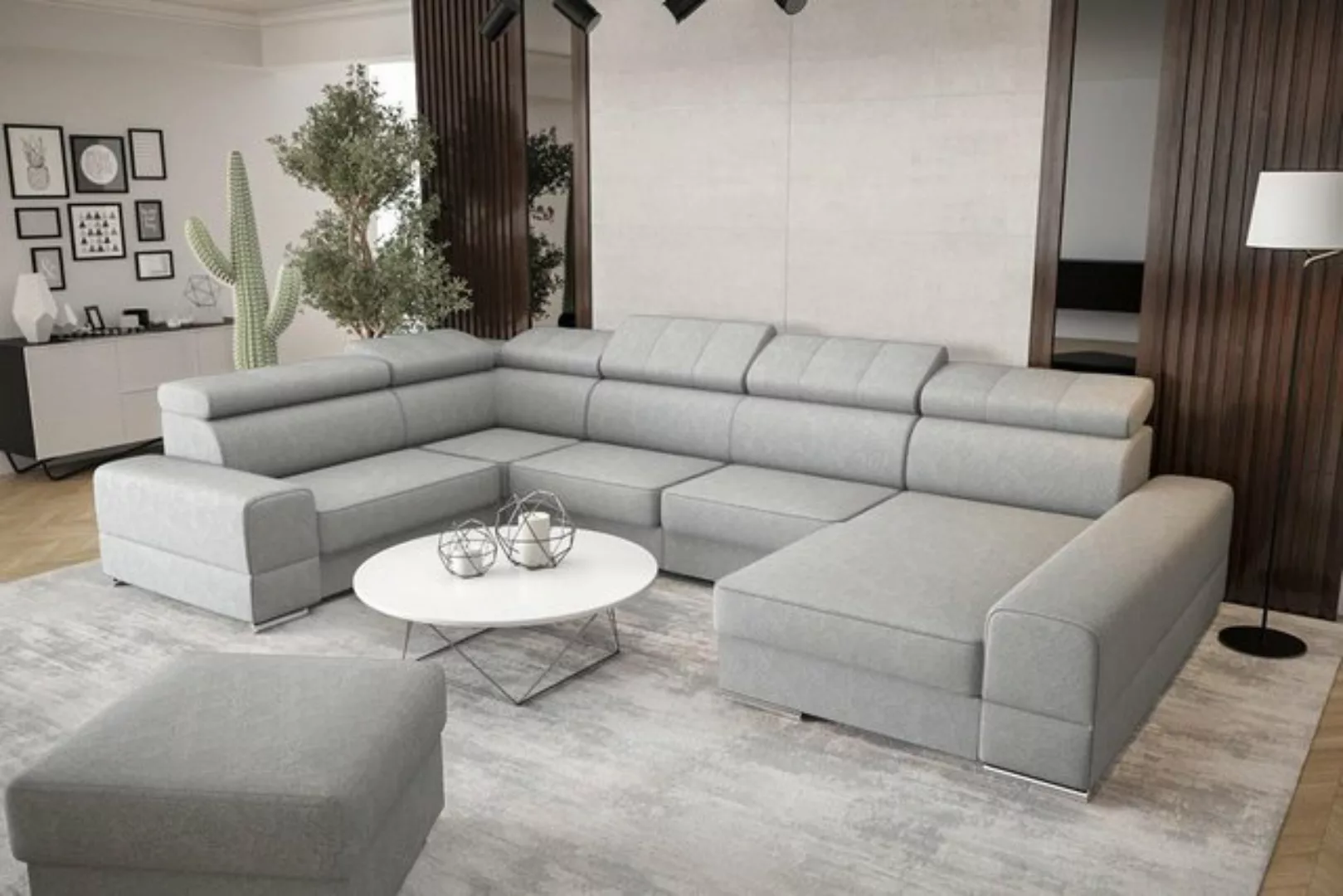 JVmoebel Ecksofa, Ecksofa Ledersofa Design Sofa Ecksofas U Form Modernes De günstig online kaufen