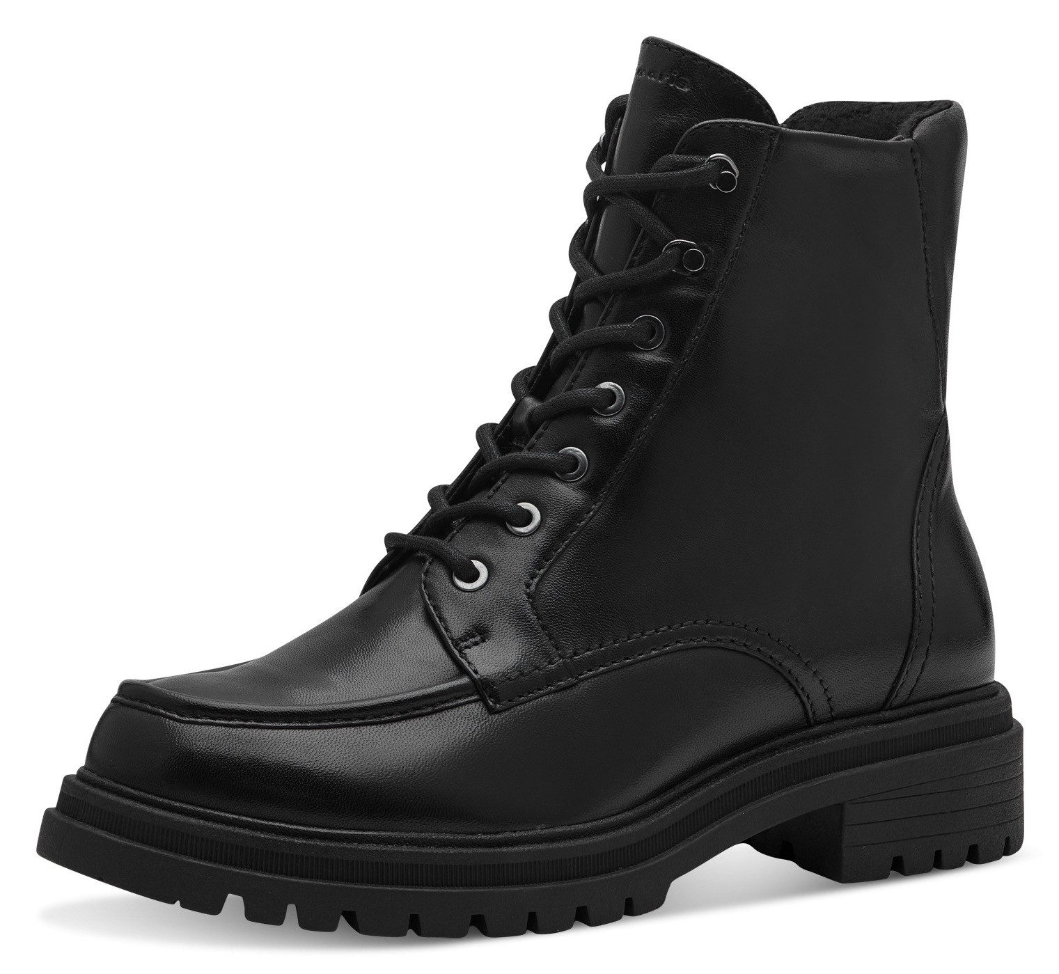 Tamaris Schnürboots, Blockabsatz, Schnürstielette mit Ziernaht günstig online kaufen
