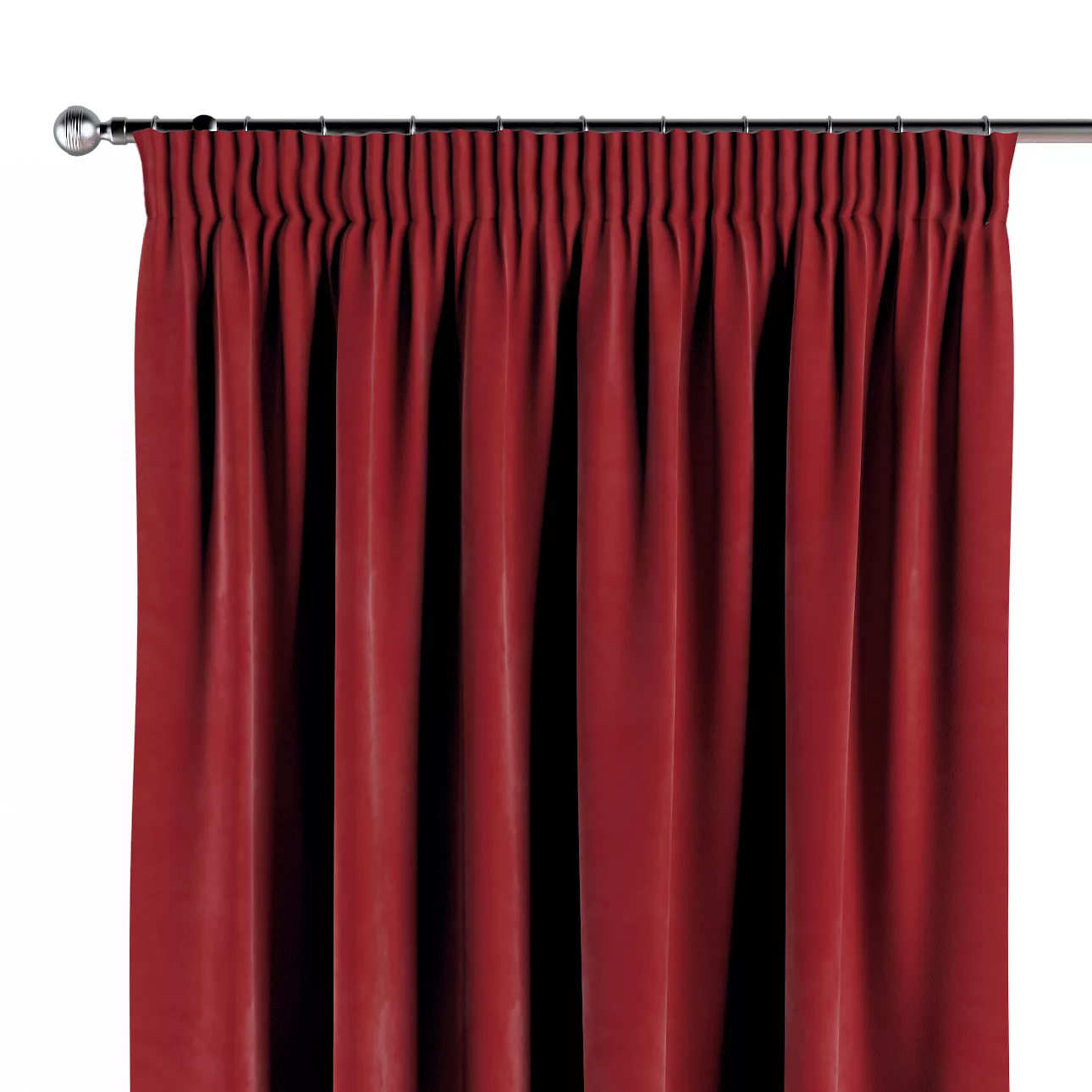 Vorhang mit Kräuselband, rot, Velvet (704-15) günstig online kaufen