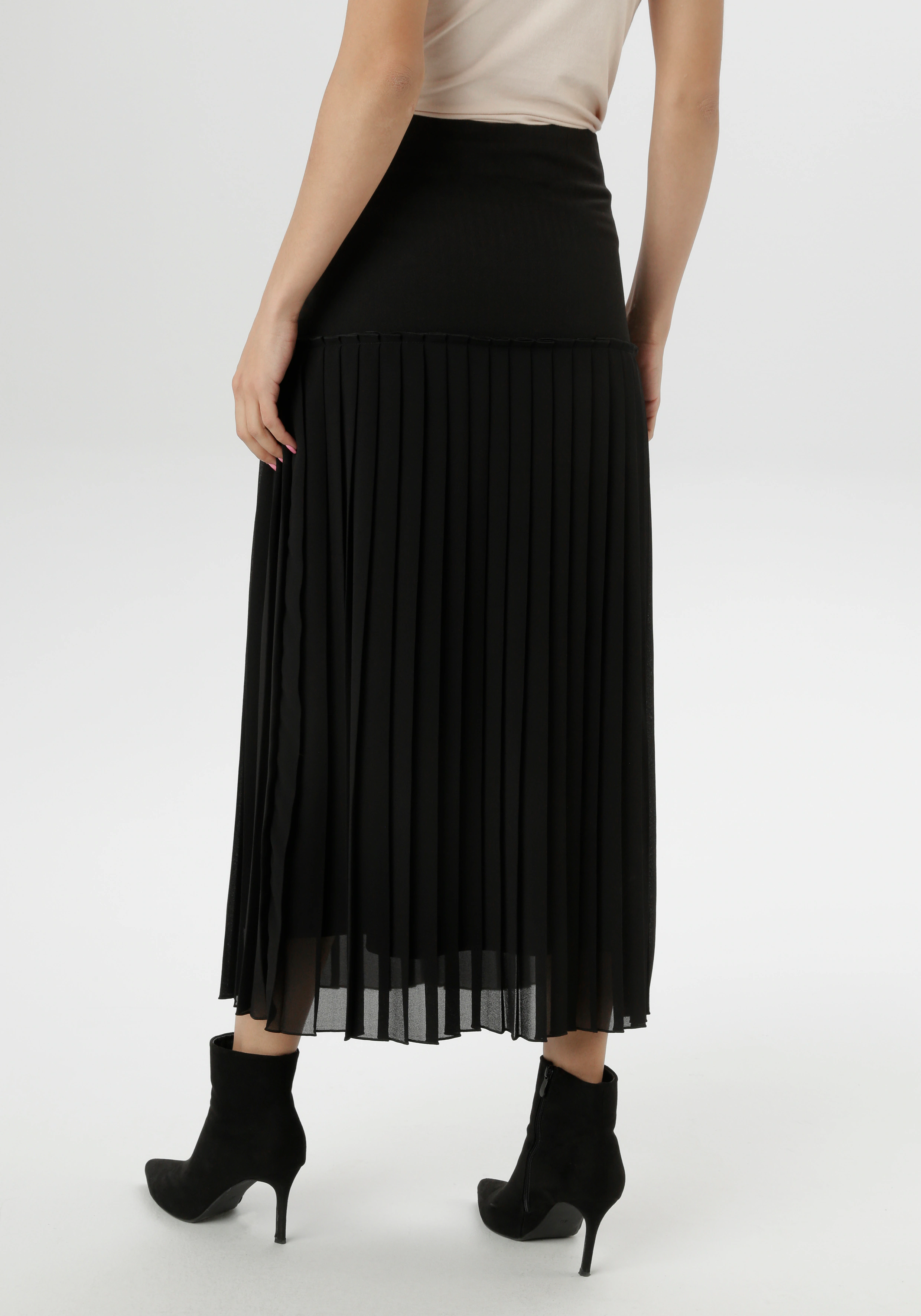 Aniston SELECTED Plisseerock, aus edlem Chiffon - NEUE KOLLEKTION günstig online kaufen