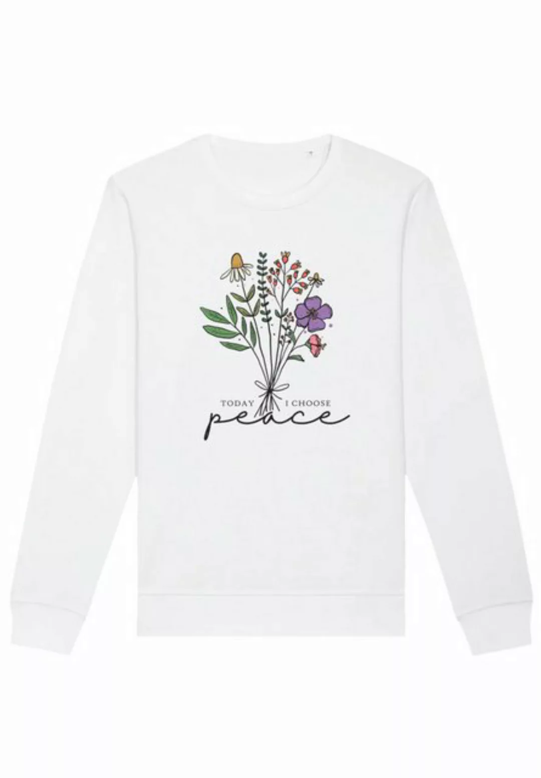 F4NT4STIC Sweatshirt Flower today I choose peace Premium Qualität günstig online kaufen