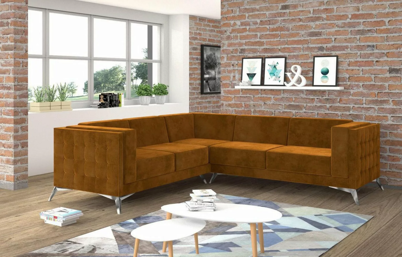 Xlmoebel Ecksofa Wohnlandschaft Eckcouch Design Polstersofa Sitzgarnitur St günstig online kaufen