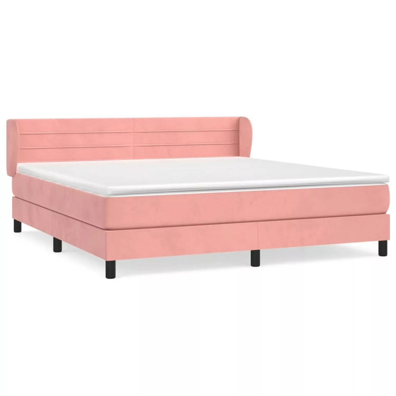 vidaXL Boxspringbett mit Matratze Rosa 180x200 cm Samt1534918 günstig online kaufen