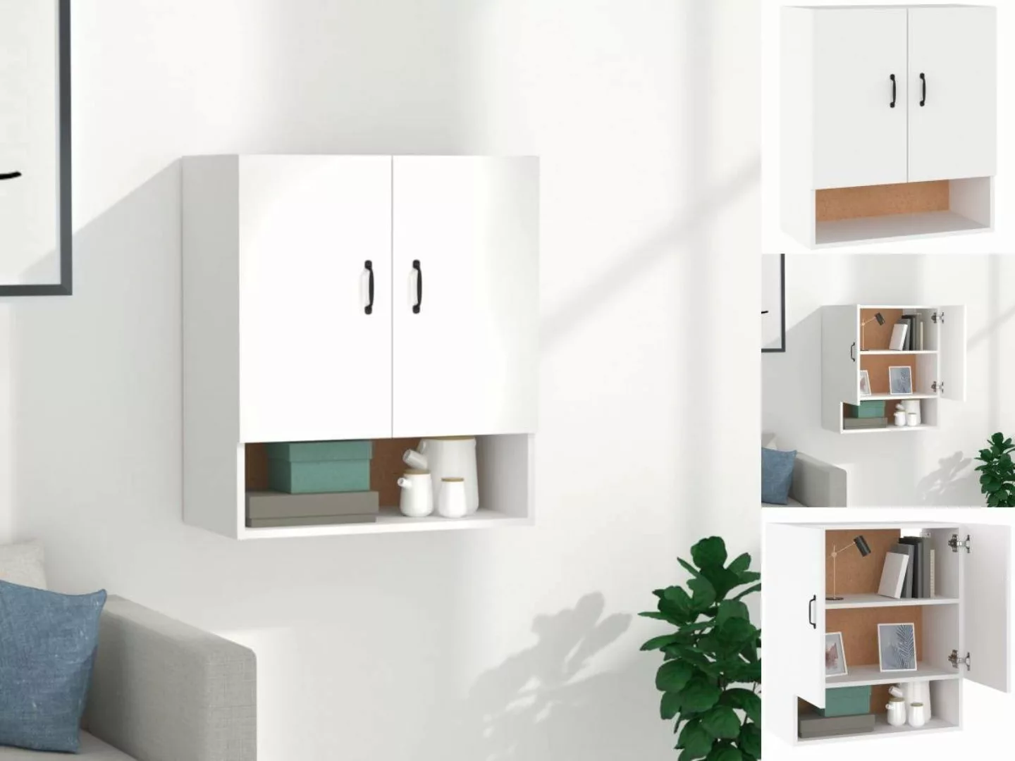 vidaXL Fächerschrank Wandschrank Weiß 60x31x70 cm Holzwerkstoff (1-St) günstig online kaufen