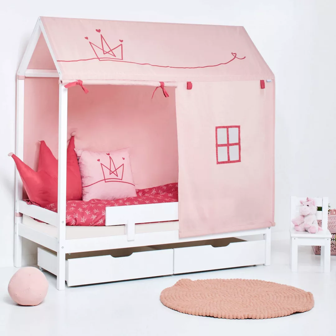 Hoppekids Kinderbett ECO Dream, Hausbett mit Dach wahlweise mit Rausfallsch günstig online kaufen