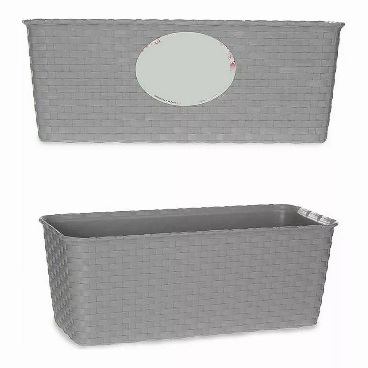 Selbstbewässerndes Pflanzgefäß Grau Kunststoff (13 X 11 X 29 Cm) (12 Stück) günstig online kaufen