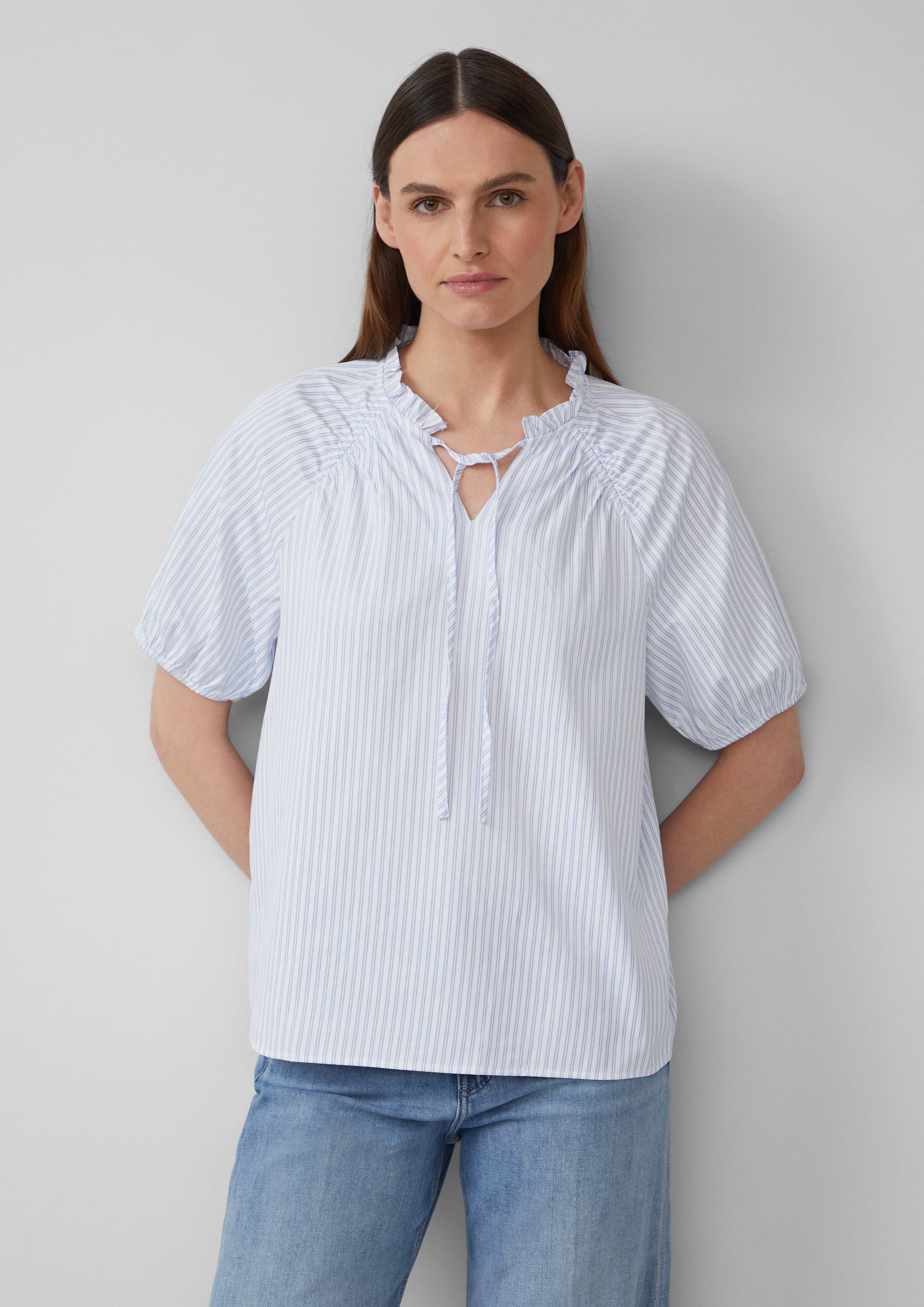 s.Oliver Kurzarmbluse Bluse im Relaxed Fit günstig online kaufen