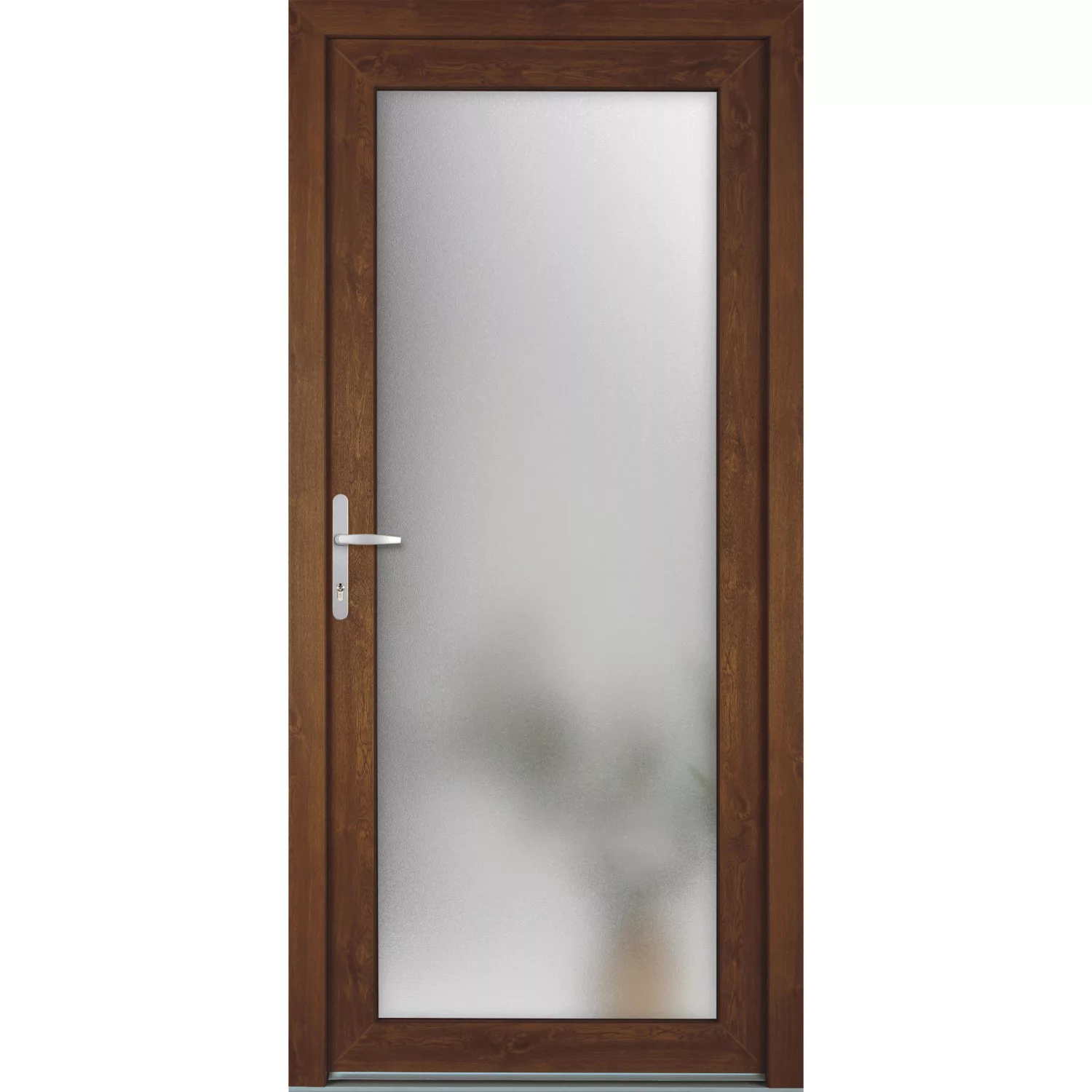 Nebeneingangstür G7427S2 Schwenkhakenschloss Weiß-Oak Ornamentglas DIN L au günstig online kaufen