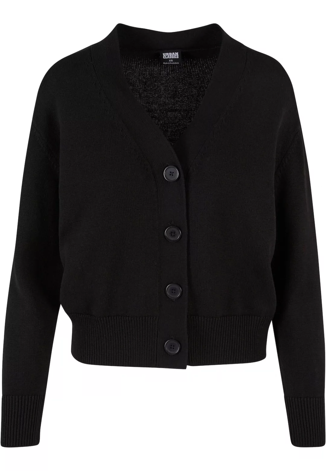 URBAN CLASSICS Strickjacke "Urban Classics Damen Ladies Rib Cardigan" günstig online kaufen