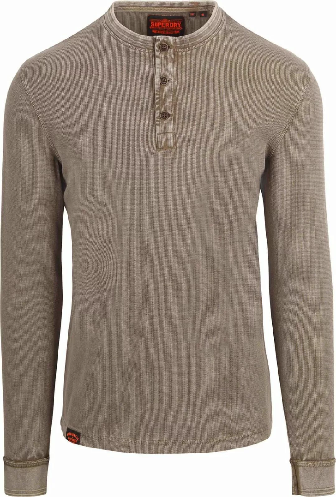 Superdry Vintage Textured Pullover Taupe - Größe M günstig online kaufen