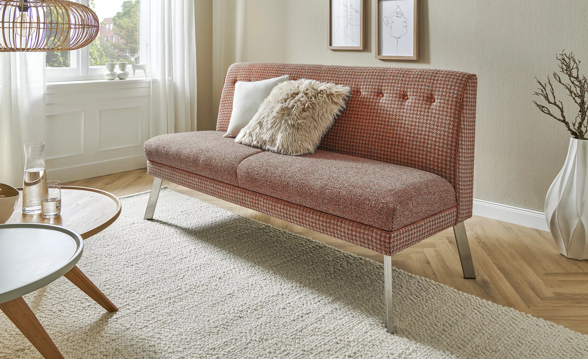 Barnickel Küchensofa  Tabea ¦ rot ¦ Maße (cm): B: 151 H: 92 T: 72 Bänke > E günstig online kaufen