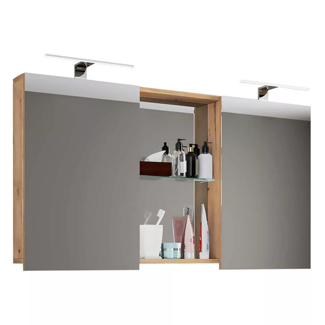 Badezimmer Spiegelschrank modern 112 cm breit modernem Design günstig online kaufen