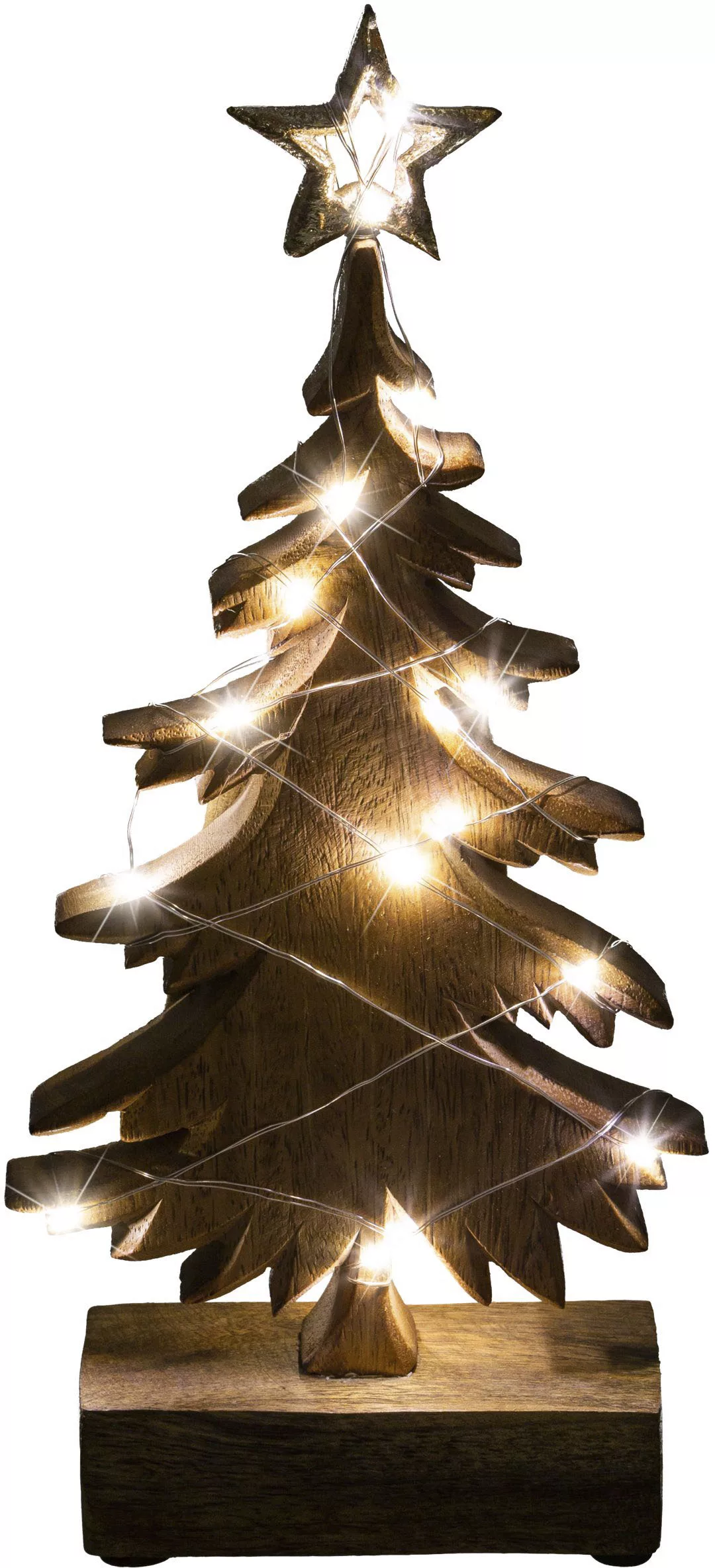 Creativ deco Dekofigur »LUMEN, Deko-Objekt Tannenbaum«, Weihnachtsdeko, Bat günstig online kaufen